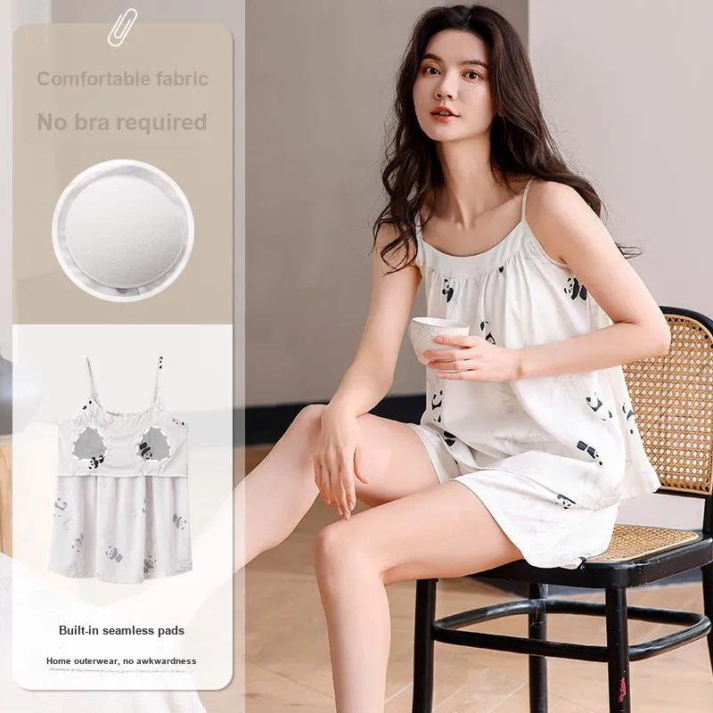 YUZHAOLIN Pajama Set Women's White-1