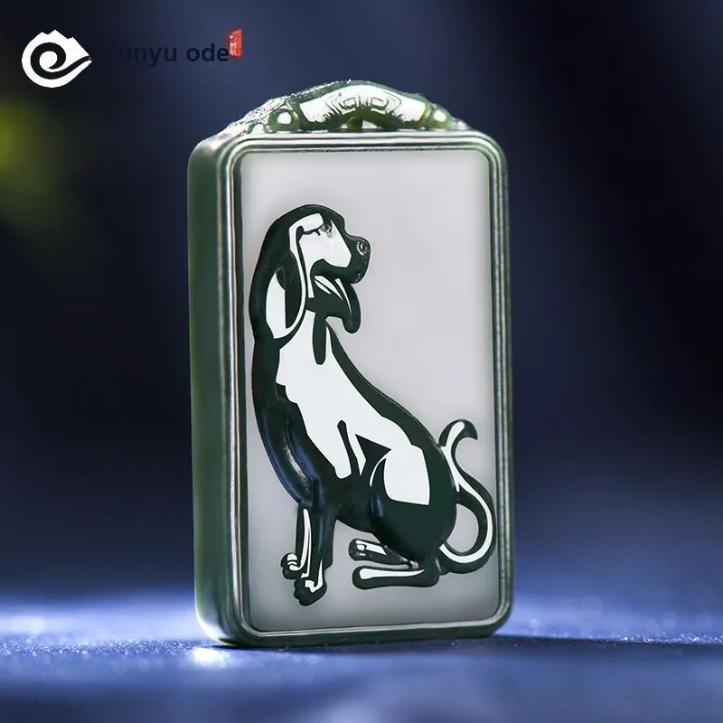 KUNYUYAO Hetian Jade Pendants Green Jade Unisex-51