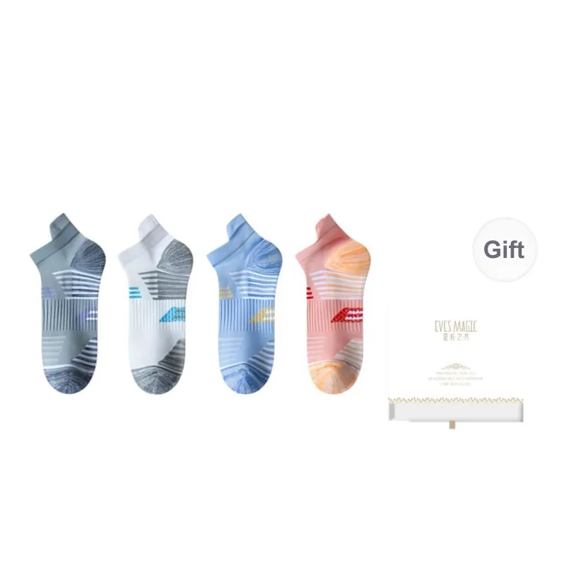 XIA.WA.ZHI.XIU Ankle Socks Women's Shopping Bag 4 Pack-6