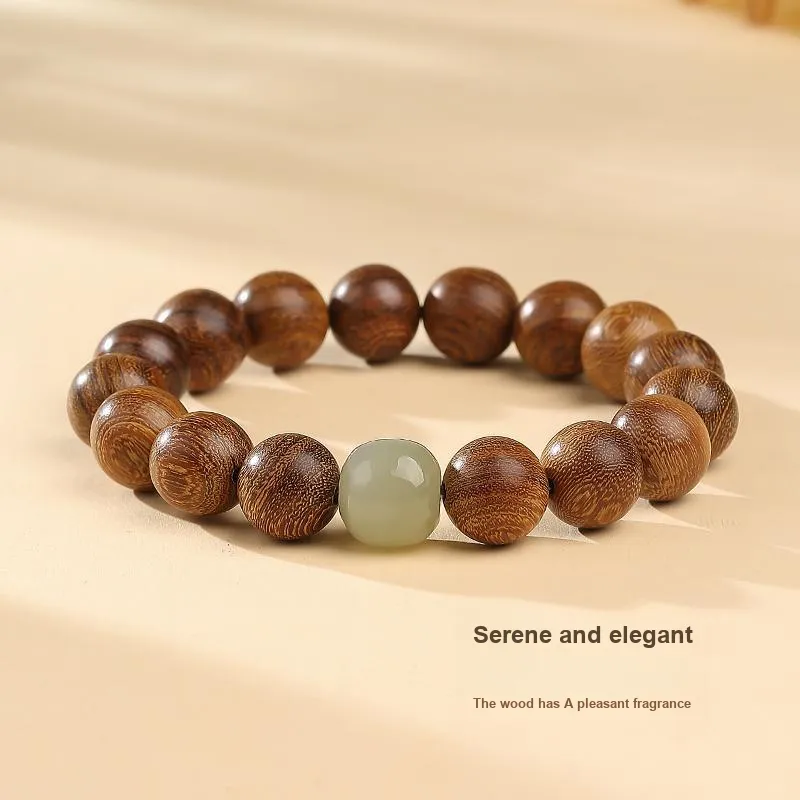 MUSHENGYUAN Golden Sandalwood Bracelets Unisex-4