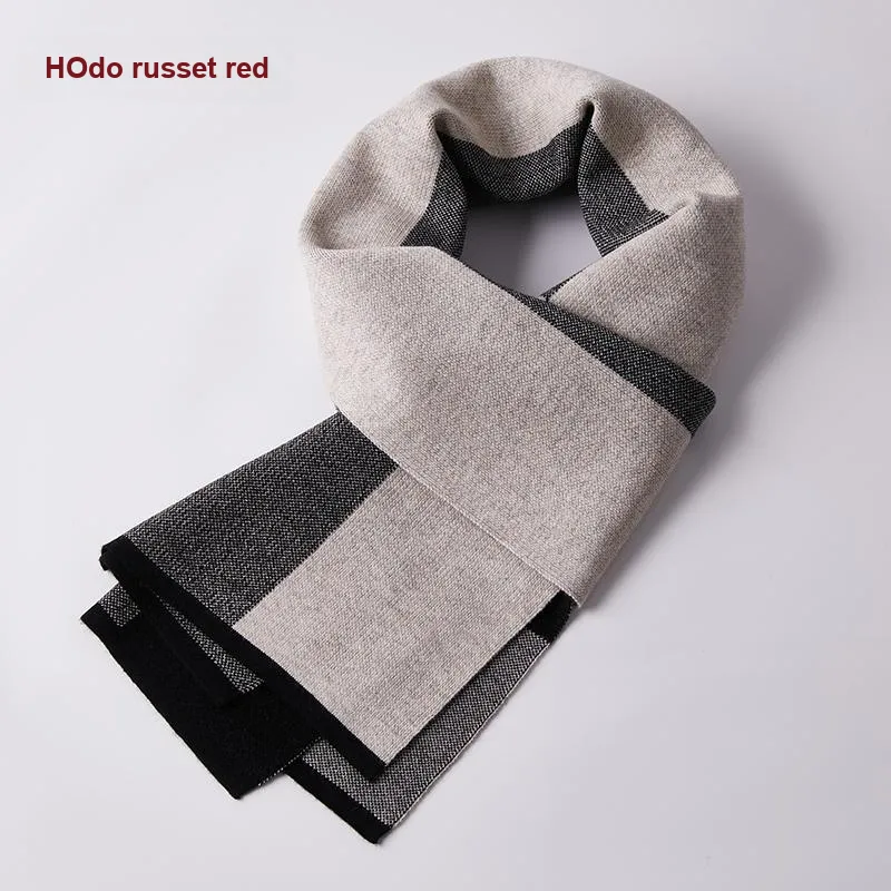 Red bean Knit Scarves Men-20
