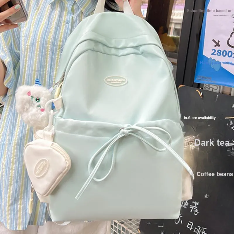 H YXIANG Composite Cloth Backpack Unisex Multicolor-2