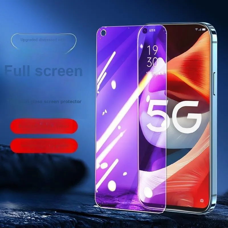 QIZHENG Tempered Film Compatibility Oppok12x/11/10/9/7x/k5 High Definition Protection Cell Phone Film-3