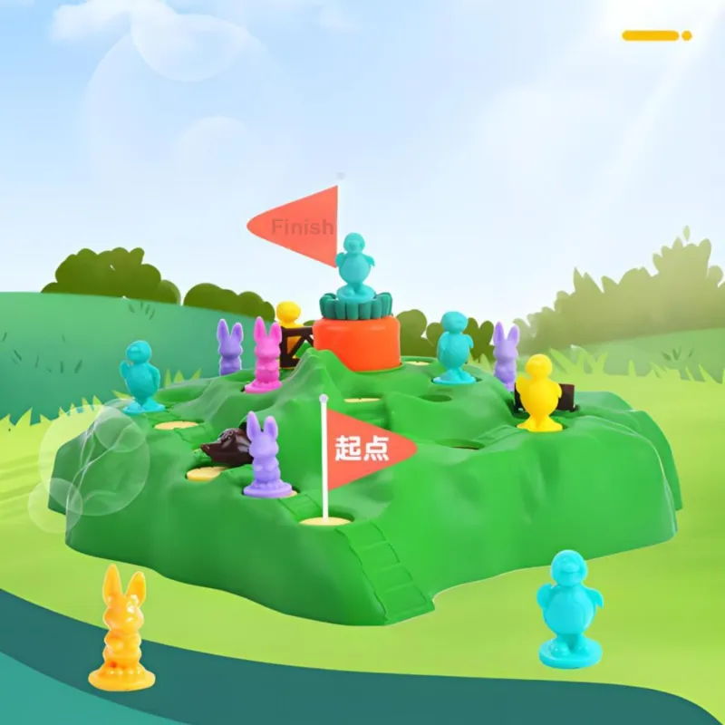 Newage Tortoise And Hare Race Flight Chess 2  Defend The Carrots Board Games-2