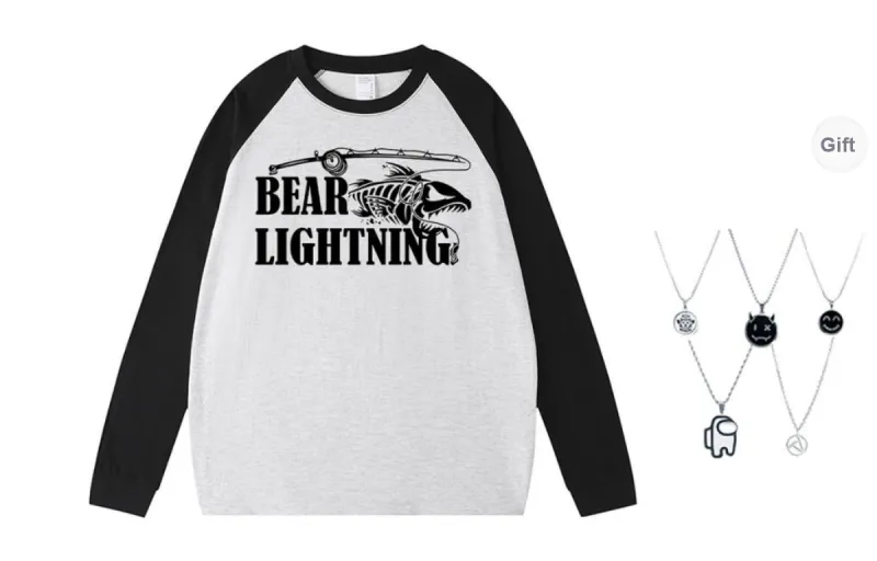 LIGHTNING BEAR T Shirts Unisex-4