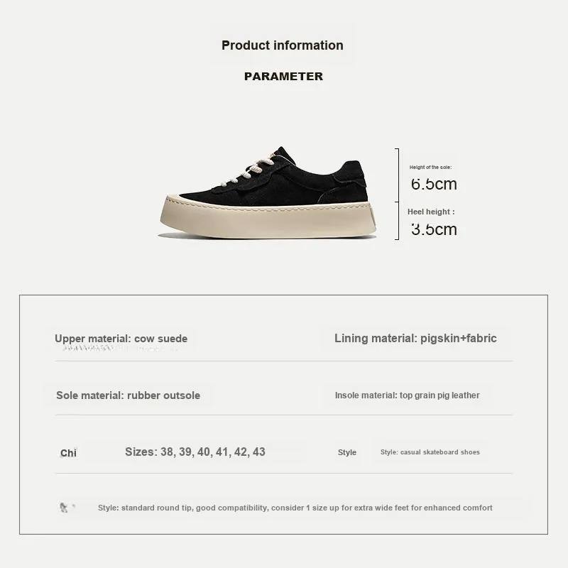 Hautton Jeans Abrasion Resistant Low Top Skateboard Shoes Men's Black-6