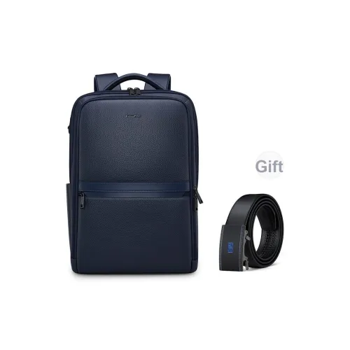 WilliamPOLO Рюкзак из коровьей кожи Мужской Черный Синий