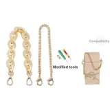 Saint Laurent Perfume Box Beige Resin Handle Chain 32cm+Gold-Tone Decorative Chain 30cm[Includes Modified Tool]