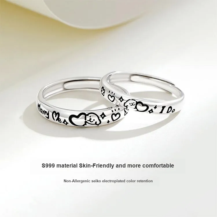Chongqing Gold Store S999 Fine Silver Rings Unisex-3