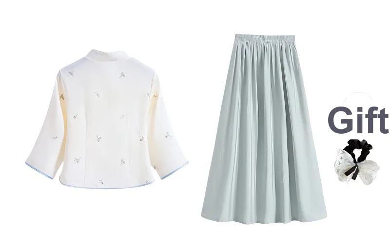 PAVEA Two Piece Skirt Sets Women's-1
