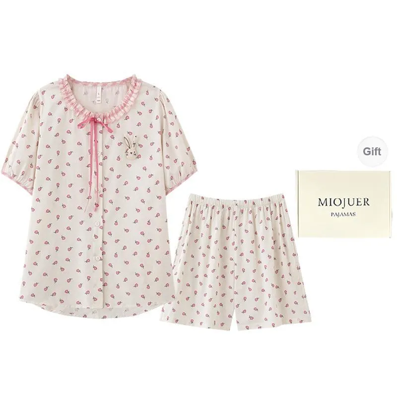 MIOJUER Pajama Set Women's Gift Box Set Pink-0