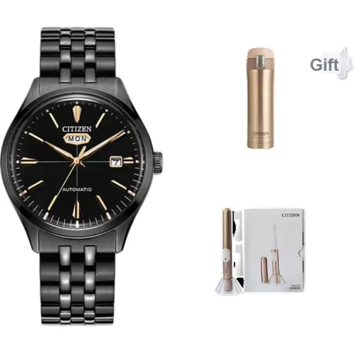 CITIZEN Mechanical Movement Stainless Steel Strap Watch Men's Watches Black Dial