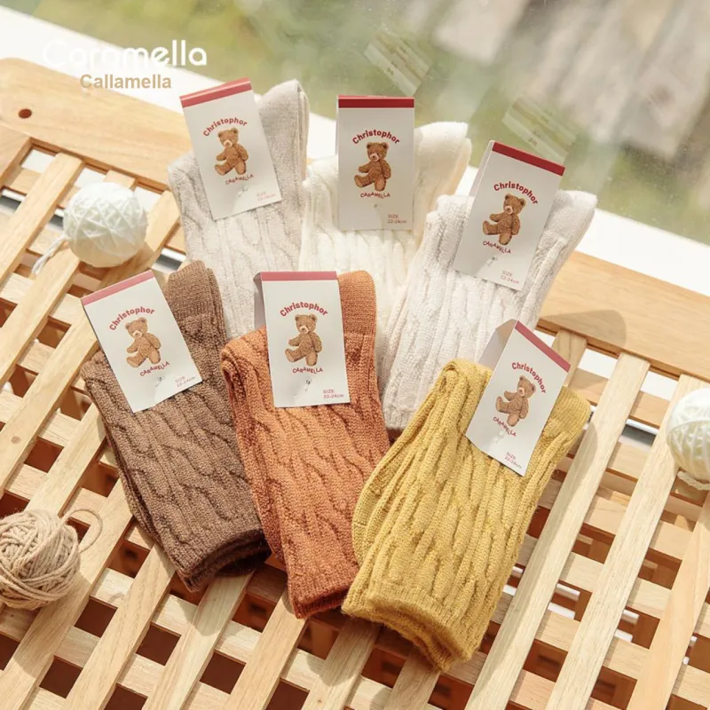 Caramella Mid Calf Socks Women's 1 Pack Solid Color-42