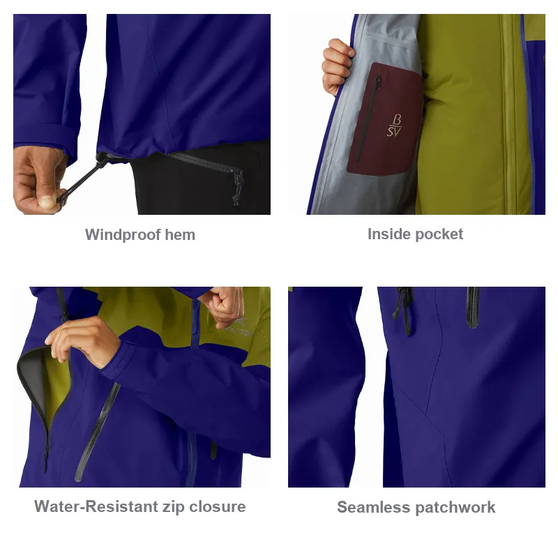 Arcteryx BETA SV Waterproof, Windproof, And Breathable Windbreaker Jacket Men's Yellow Blue-5
