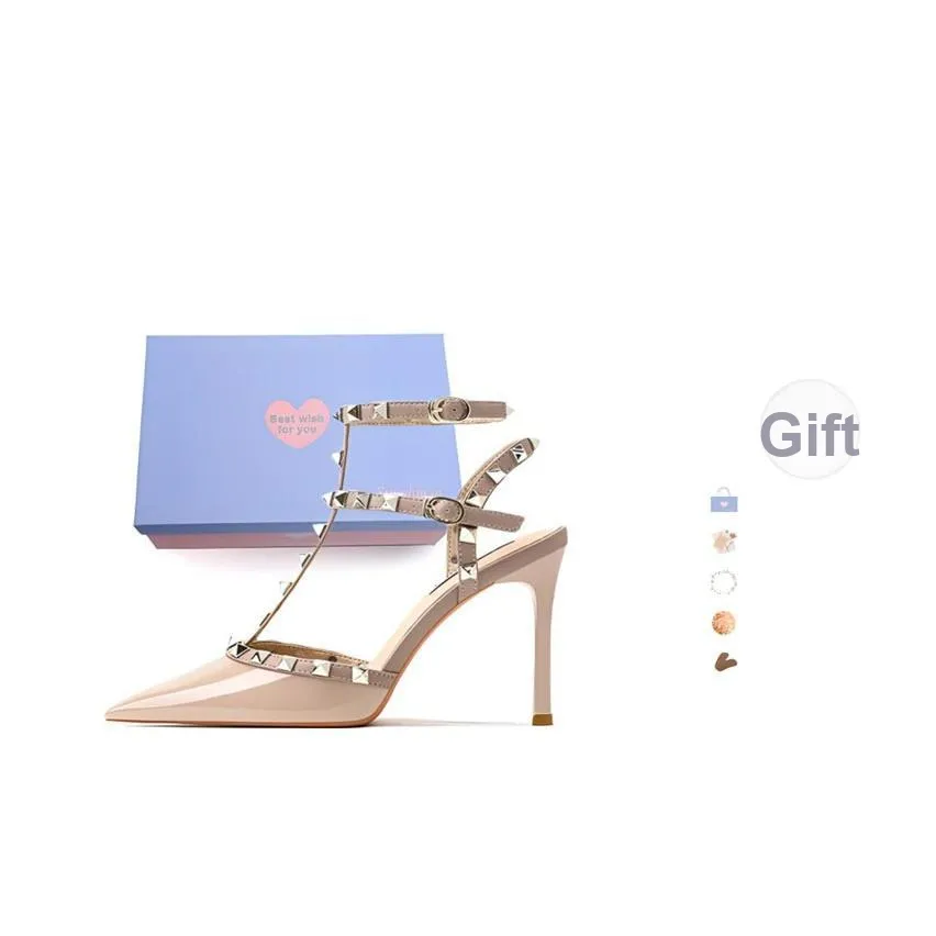 Xingdiman High Heels Women's Nude, Black, Silver