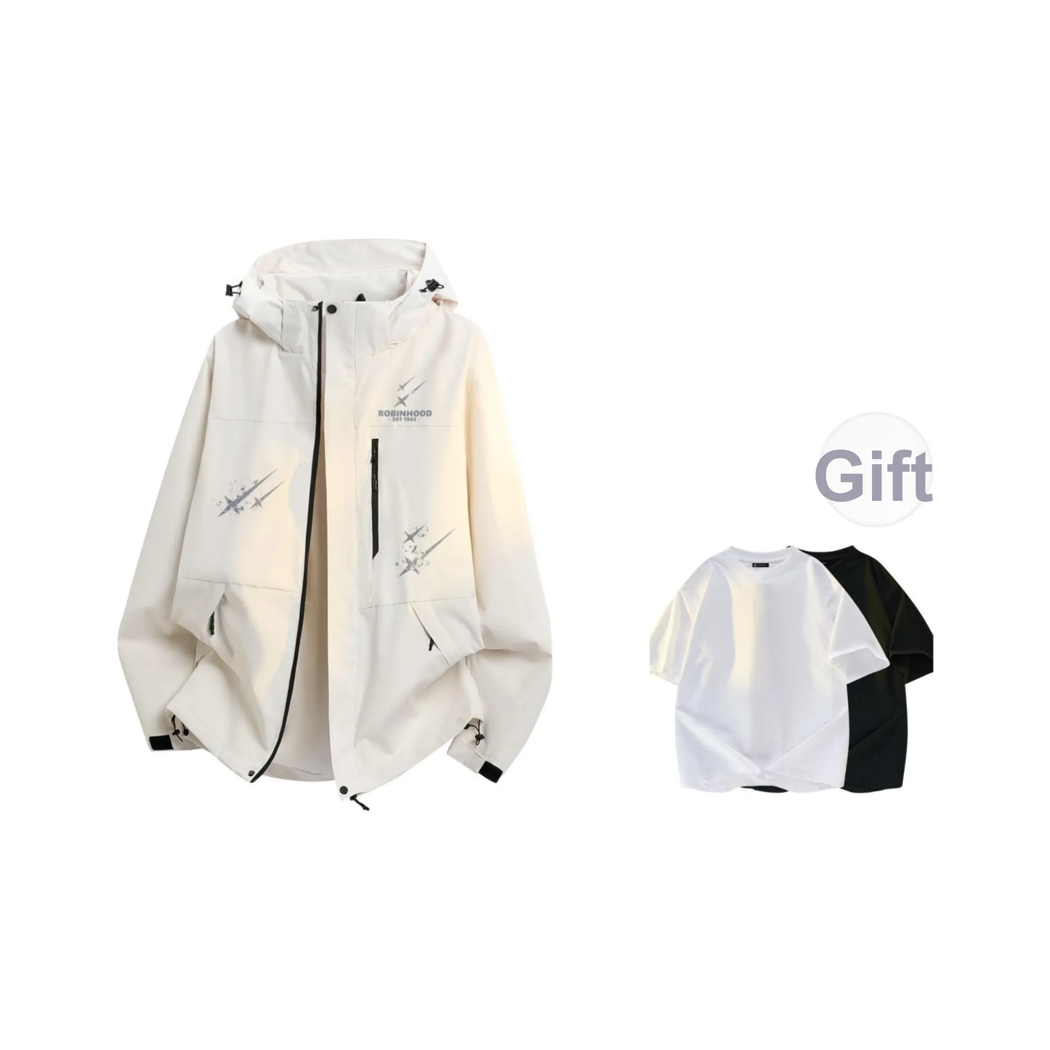 ROBINHOOD Водонепроницаемый Ветрозащитный Устойчивый к истиранию Термическая ветровка унисекс