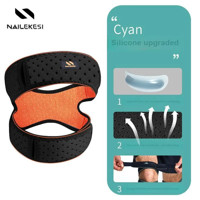 NAILEKESI Exercise And Fitness Double Loop Patella Bands 1 Pair Unisex Professional Protective-21