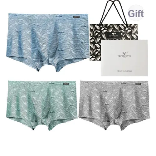 SEPTWOLVES Мужское нижнее белье 3 штуки коробка включена + сумка для покупок