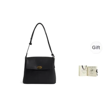 COCOEVA Cow Leather With Fabric Crossbody Bag, Shoulder Bag Women's Black/Coffee
