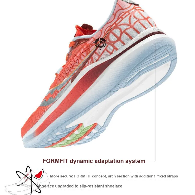 Saucony Endorphin Pro 2 Cushioned Wear Resistant Water Resistant Low Top Running Shoes Unisex Coral Red Orchid-5