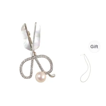 ORANGE SYMBOL Freshwater Pearl Brooches Women's