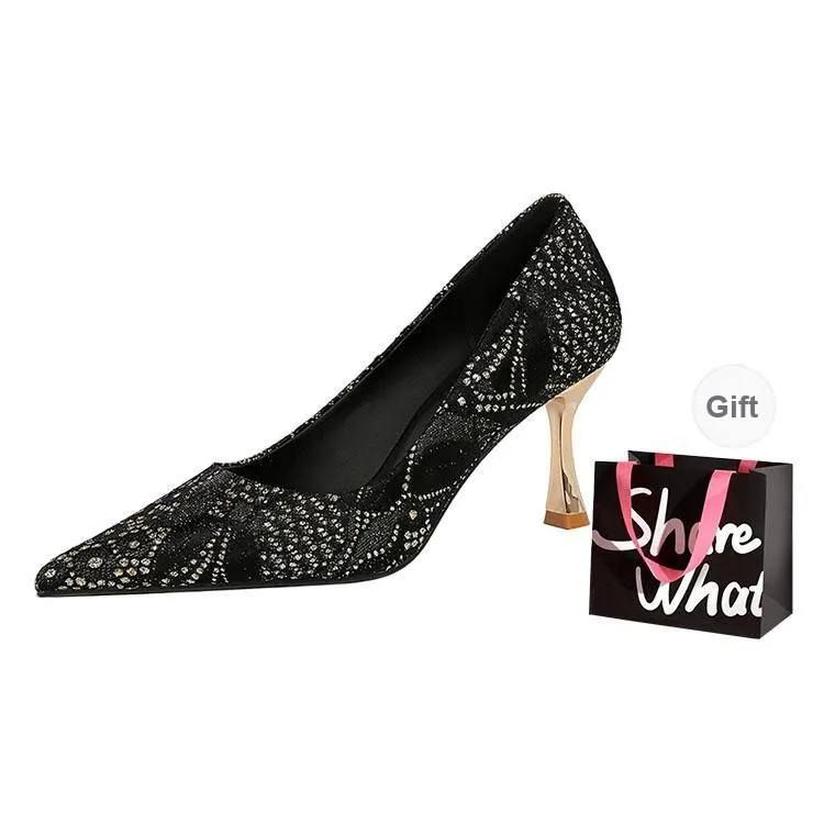 BIGTREE Slim Heel High Heels Women's-0