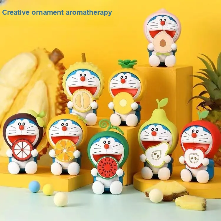 Imobile x ROCK Doraemon Q Cute Creative Trendy Toy Diffuser Fruit Styling Waterproof Cartoon Ornament Chibi Figures-10