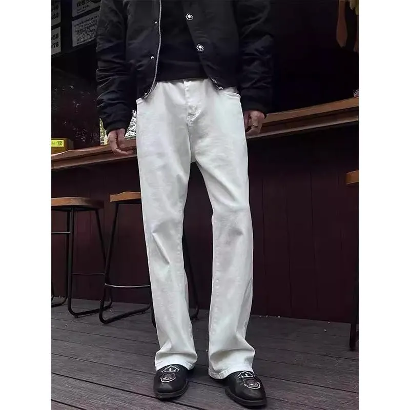 DARK HORSE Jeans Unisex Pure White-5
