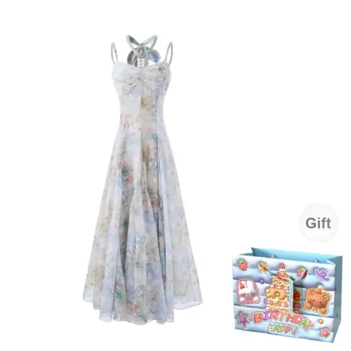 BRASS SCOUT Slip Dresses Women's Water Wave Blue Shopping Bag