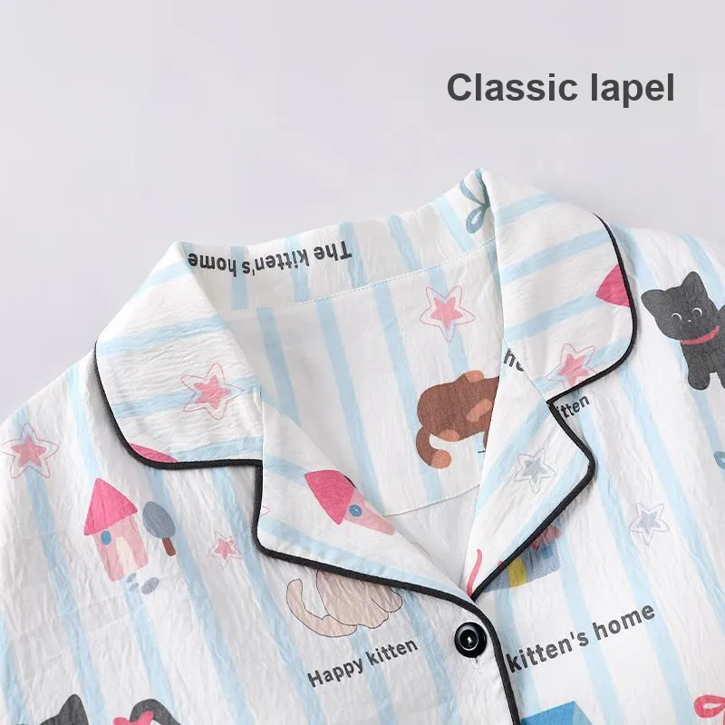 XIAFENYAN Pajama Set Women's 2 Pack Blue-3