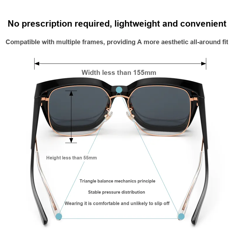 PARZIN TR90 Square Sunglasses Unisex-3