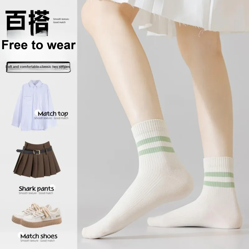 XXLLG Mid Calf Socks Women's 3 Pack-4