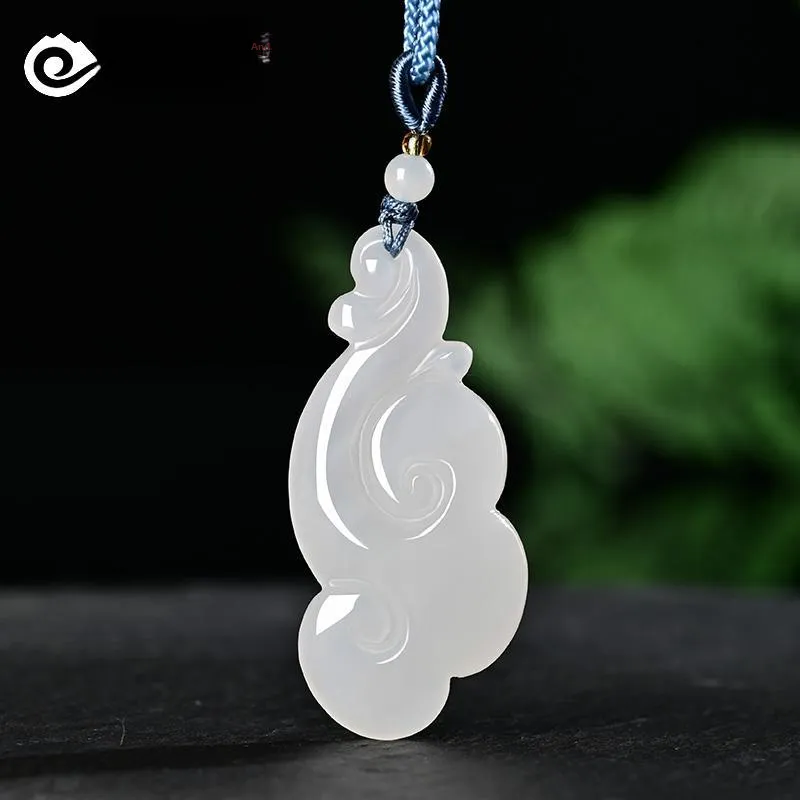 KUNYUYAO Hetian Jade Pendants White Jade Unisex-9