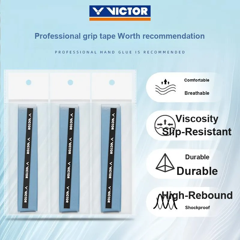 VICTOR Badminton Grip Tape Polyurethane Badminton Racket Tennis Racket Fishing Rod Bicycle Handlebar Thin 3 Pack-1