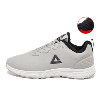 PEAK Durable Cushioning Low Top Running Shoes Men's Iron Gray