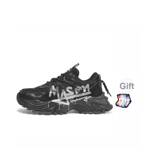 Masongarments Акулий зуб Размер 2 Устойчивый к истиранию Дышащий Увеличивающий высоту Низкий топ Кроссовки с подошвой унисекс