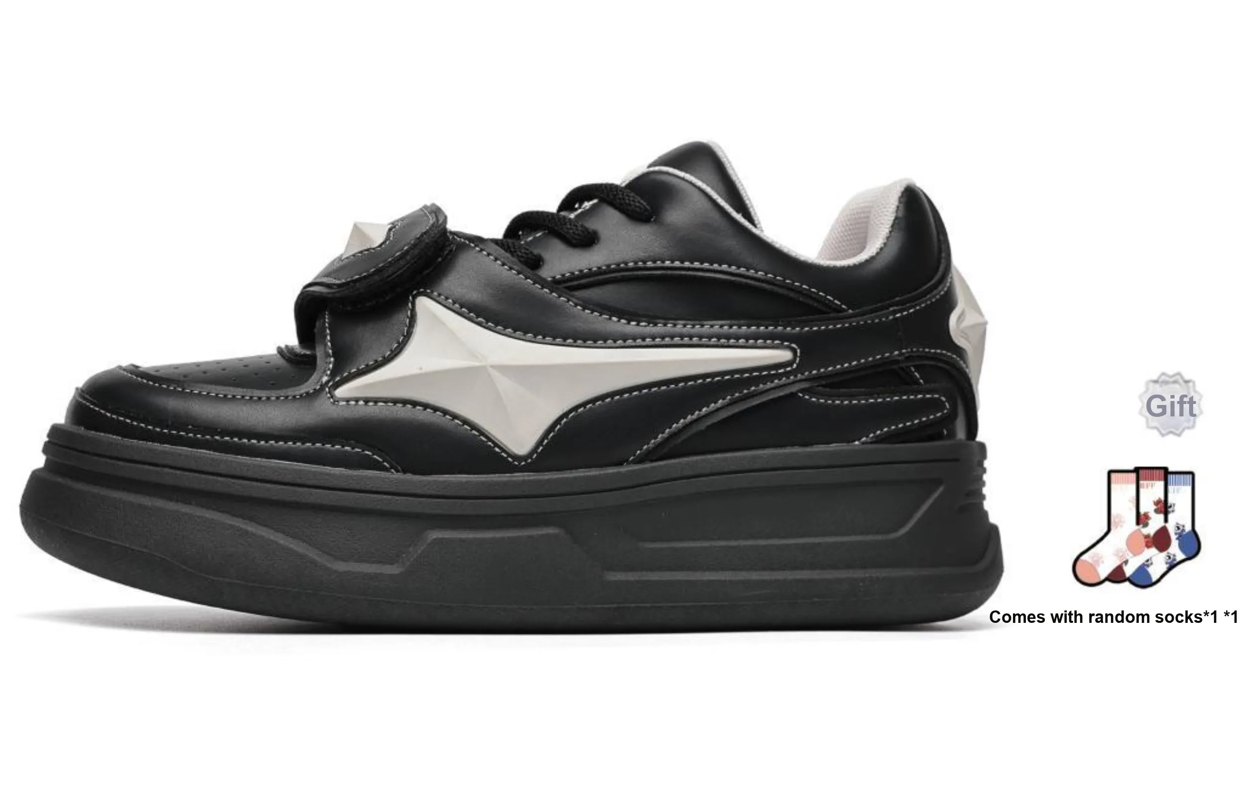 BUFFALO BOUND Anti-Slip Wear-Resistant Low-Top Skateboard Shoes Unisex Ecru