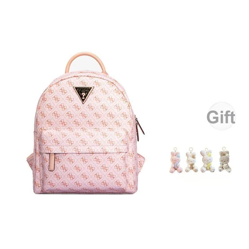 GUESS Microfiber Synthetic Leather Backpack Regular Women's Cherry Blossom Pink