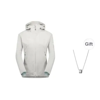 MAMMUT Jackets Coats Unisex Silver Gray With Free Necklaces