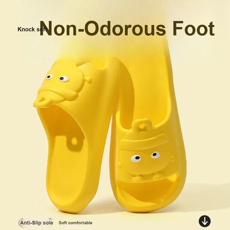 Foot Recreation Cartoon Summer Platform Home Comfortable Soft Sole 'Step in' Bathing Slippers-4