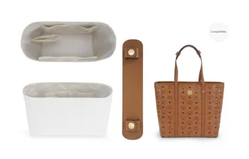 Lan Bao Fan DuPont Paper Microfiber Bag Accessories Women's White/Cognac