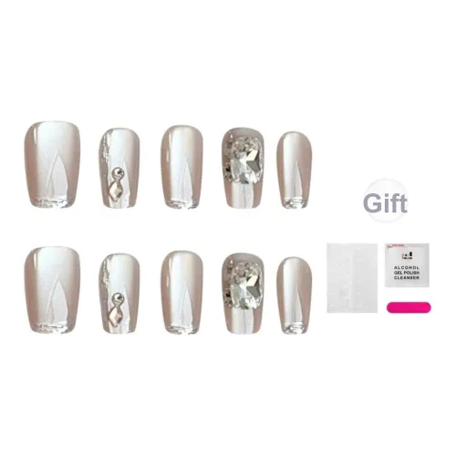 JIABITU Позолоченный Французский Full Ромб Съемный Короткий LADDER Однотонный Smudge Стразы Украшенный 14mm