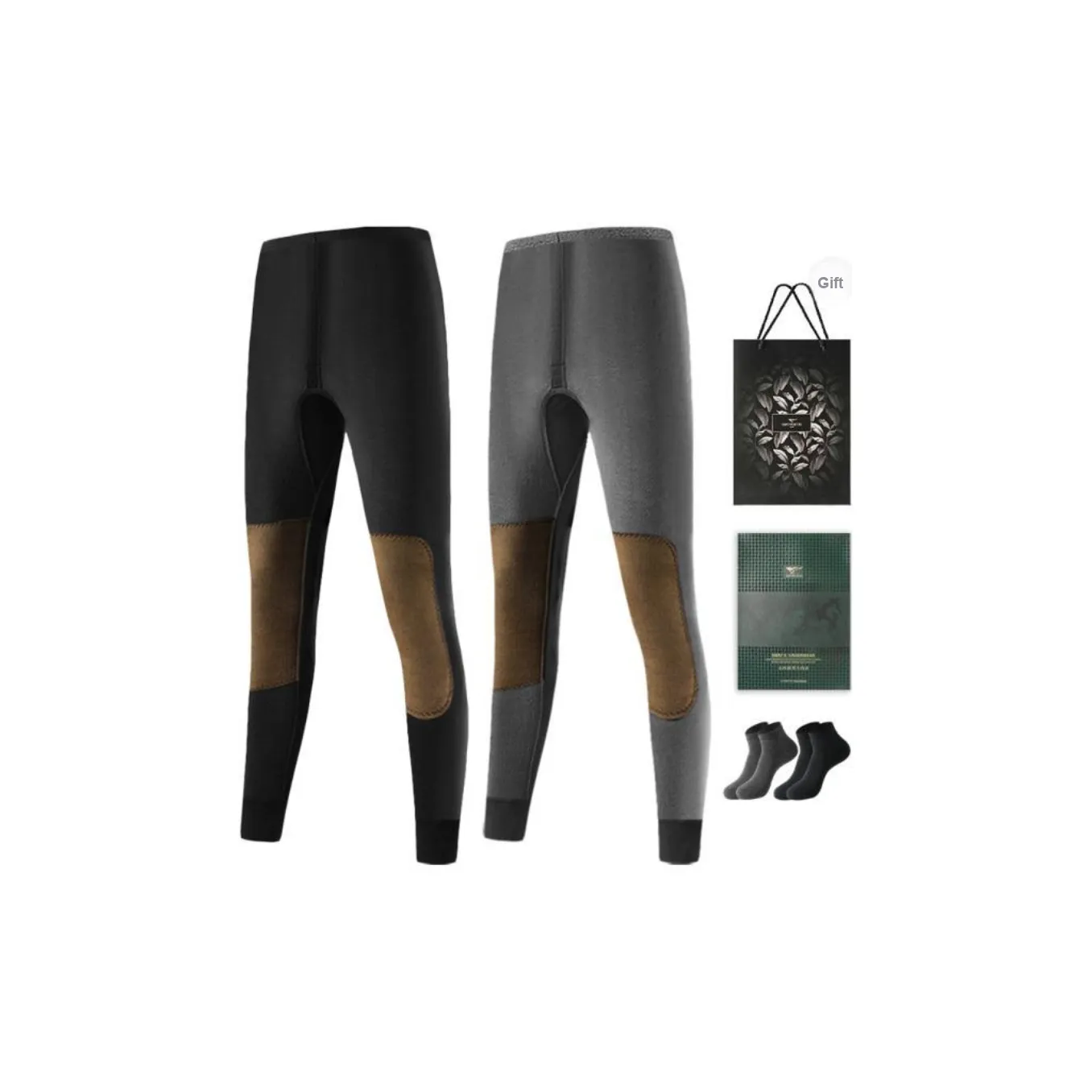 SEPTWOLVES Thermal Pants Men's Gift Box Set+Shopping Bag