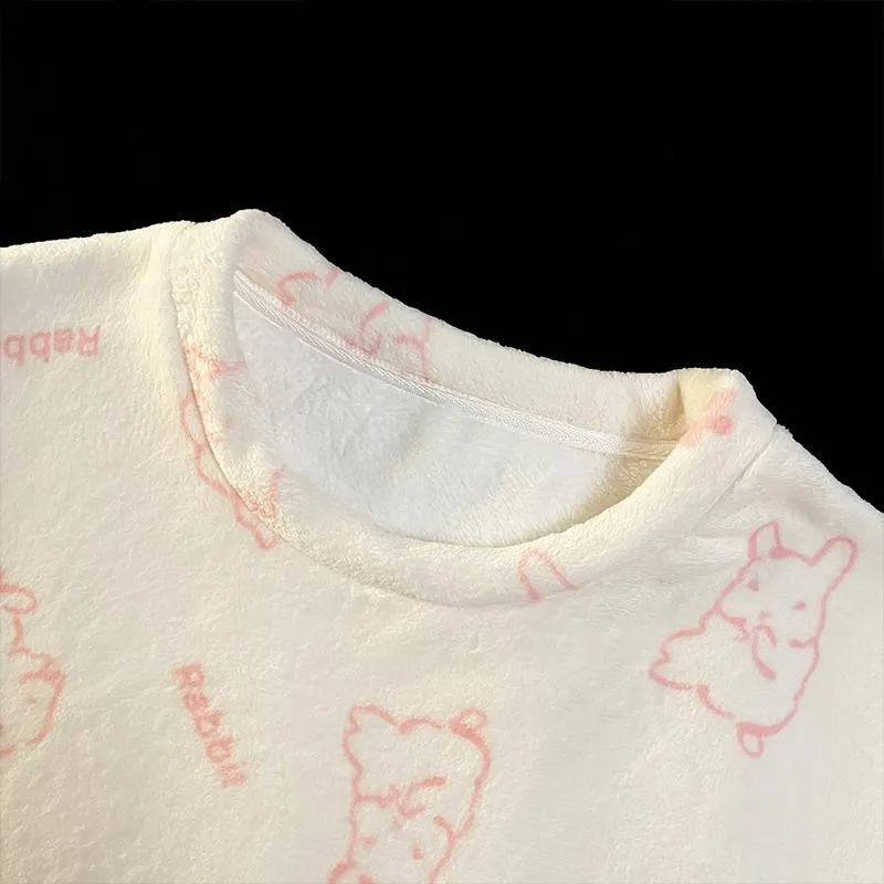 CAIHENGTONG Nightgown Women's Little Rabbit-2