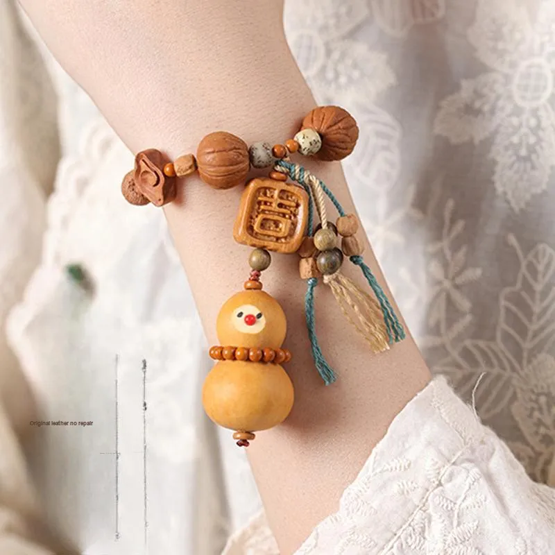 The Years Are Quiet Monkey Head Walnut Bracelets Unisex-2