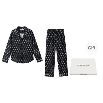 QINZUIMAO Pajama Set Women's Gift Box Set Black