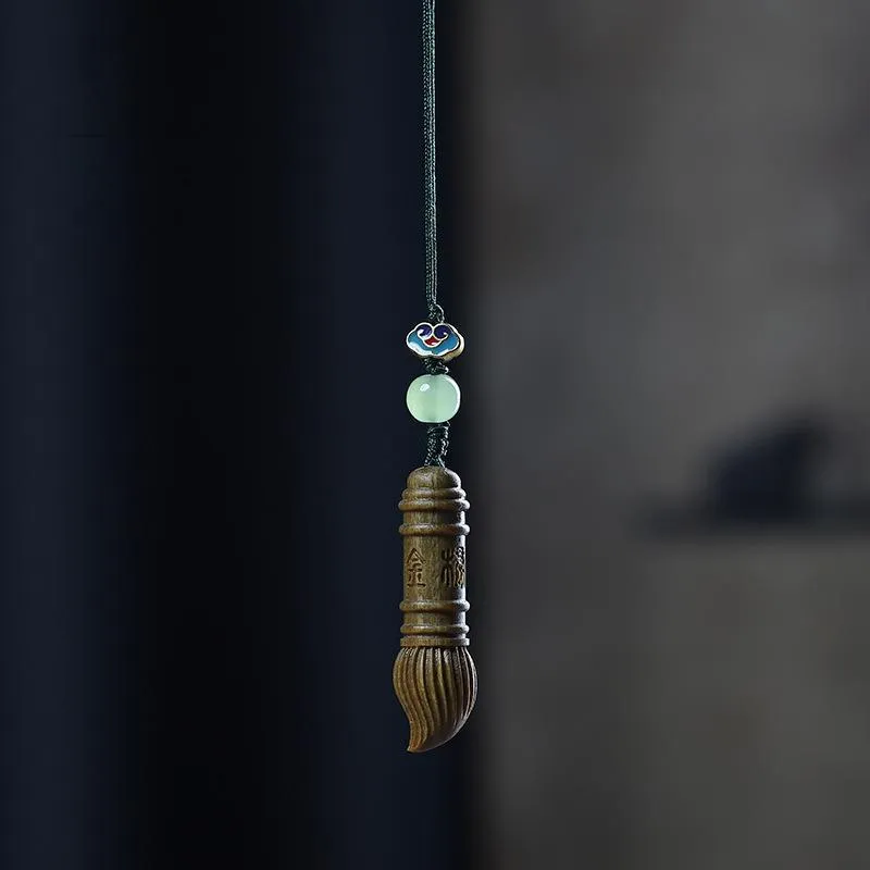 HUANAI Sandalwood Pendant With Backpack Attachment Unisex-5