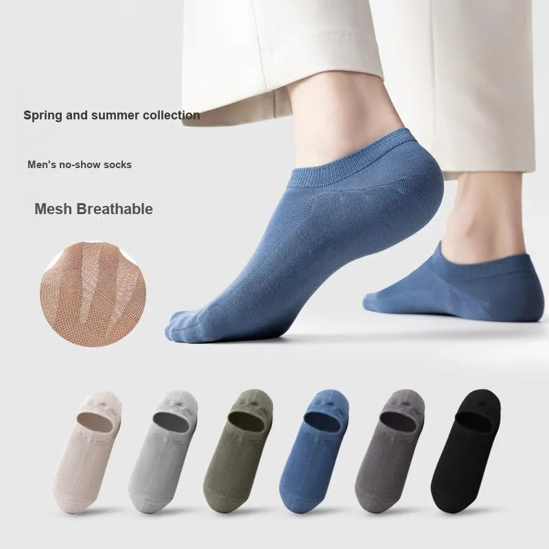 XIA.WA.ZHI.XIU No Show Socks Men's Shopping Bag 6 Pack-14