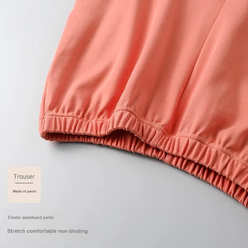 The Story Of The Flower Season Pajama Set Women's Orange-3