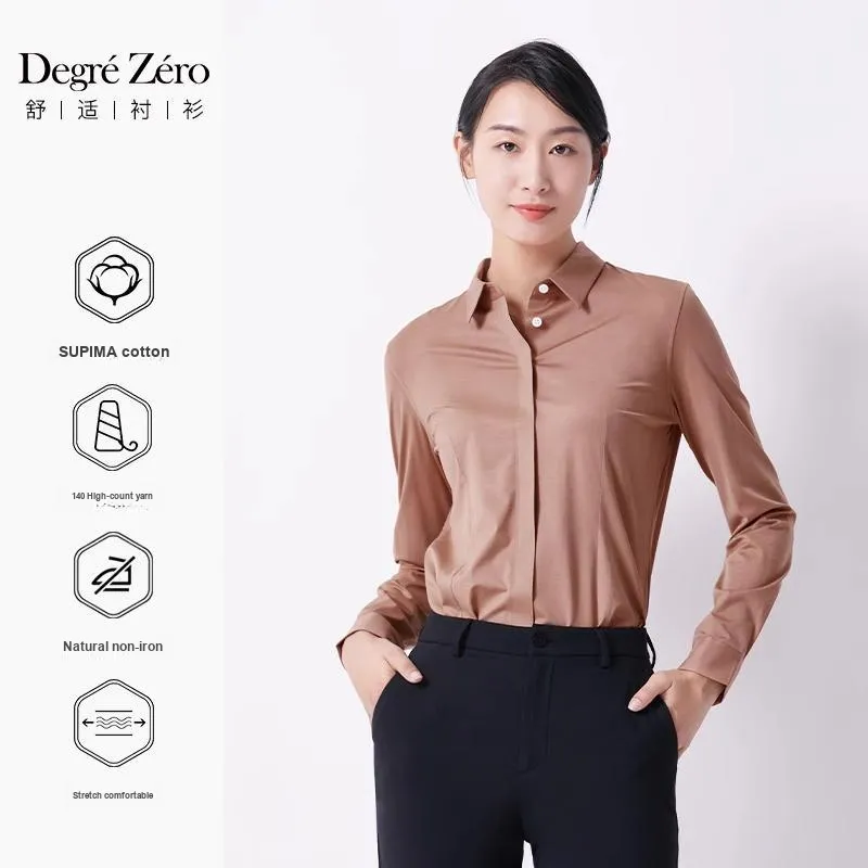 DEGRE ZERO Shirts Women's Warm Apricot-3